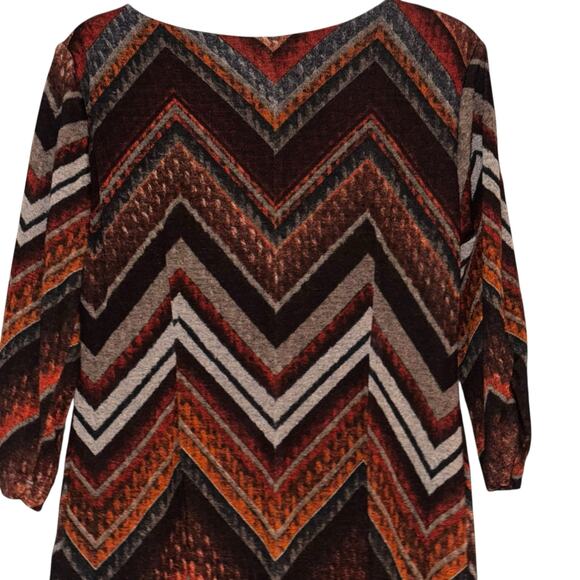 Dress Barn Lightknit Dress 12 NEW WITH TAGS Chevron Print Contemporary Career - Picture 11 of 12